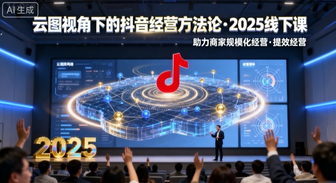 云图视角下的抖音经营方法论，2025线下课，助力商家规模化经营，提效经营(录音+字幕)-泱泱学习社
