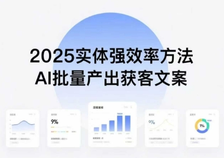 实体强效率方法：AI批量产出获客文案，2025年普通人拥抱AI，实现实体创收-泱泱学习社