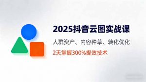 2025抖音云图实战课，人群资产、内容种草、转化优化，2天掌握300%提效技术-泱泱学习社