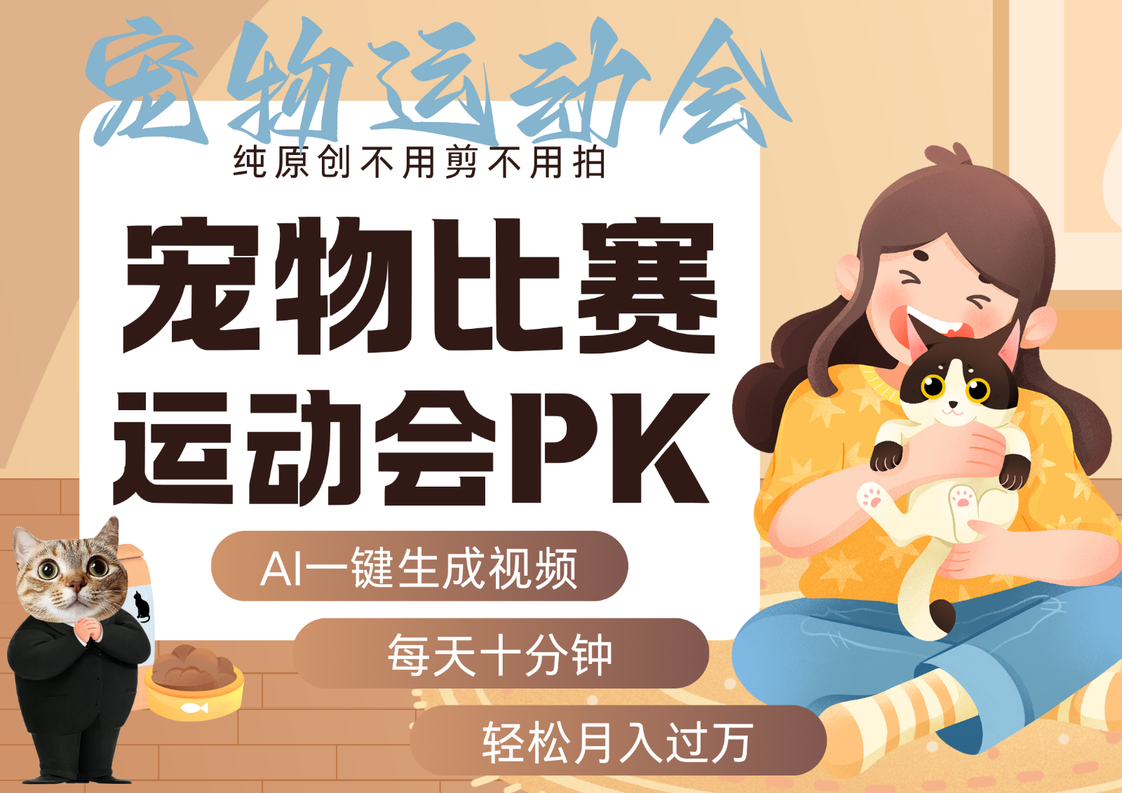 AI萌宠运动员跳水 射击 篮球 足球比赛 每天十分钟 附详细提示词文案库 代替做…-泱泱学习社