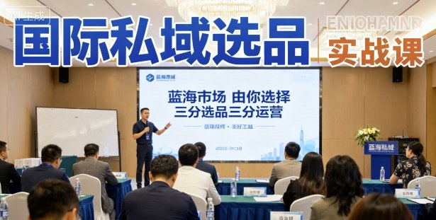 国际私域选品实战课，蓝海市场由你选择，七分选品三分运营-泱泱学习社