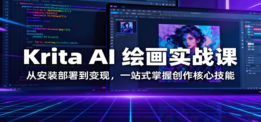 图片[1]-Krita AI 绘画实战课：从安装部署到变现，一站式掌握创作核心技能-泱泱学习社