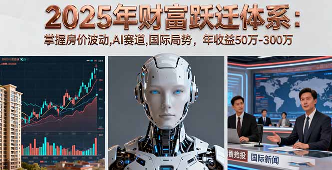 2025年财富跃迁体系：掌握房价波动,AI赛道,国际局势，年收益50万-300万-泱泱学习社