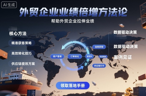 外贸企业业绩倍增方法论,帮助外贸企业拉伸业绩-泱泱学习社