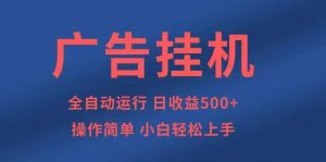 广告挂机，2025风口项目全新玩法，全自动500+项目-泱泱学习社