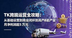 TK跨境运营全攻略:从基础设置到商业闭环到低成本量产,月净利润超5万美元-泱泱学习社