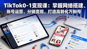 TikTok0-1变现课:掌握网络搭建、账号运营、分销变现,打造高转化万粉号-泱泱学习社