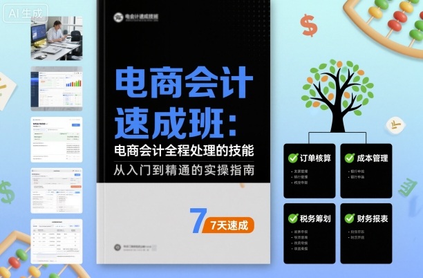 电商会计速成班，电商会计全程处理的技能-泱泱学习社
