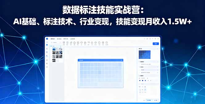 数据标注技能实战营：AI基础、标注技术、行业变现，技能变现月收入1.5W+-泱泱学习社