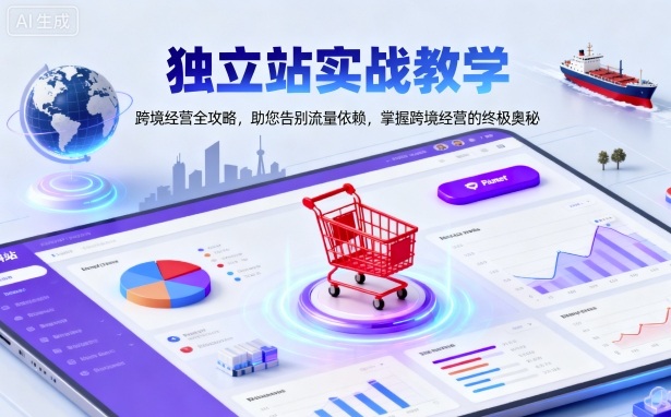 独立站实战教学，跨境经营全攻略，助您告别流量依赖，掌握跨境经营的终极奥-泱泱学习社