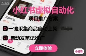 小红书虚拟自动化项目，一键采集商品自动上架，自动发笔记推广-泱泱学习社