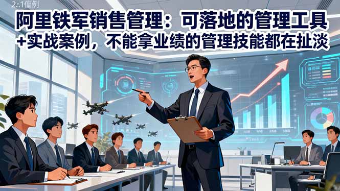 阿里铁军销售管理:可落地的管理工具+实战案例,不能拿业绩的管理都在扯淡-泱泱学习社