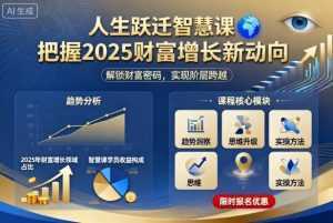人生跃迁智慧课，把据2025财富增长新动向-泱泱学习社