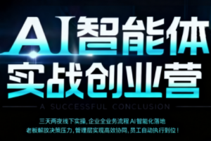 陈厂长·AI智能体实体战创业营(深圳9月23-25日)-泱泱学习社