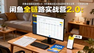 闲鱼全链路实战营2.0：9月新规过后从选品到标准化运营，7天快速出单-泱泱学习社