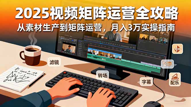 2025短视频矩阵运营全攻略：从素材生产到矩阵运营，月入3万实操指南-泱泱学习社