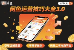 闲鱼运营技巧大全3.0，引爆店铺流量，手把手教你玩转二手电商平台-泱泱学习社