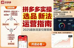 王校长9月12拼多多实操新玩法，全链路涵盖从店铺选品、找对标，布局链接，推广玩法等多维度运营思路-泱泱学习社