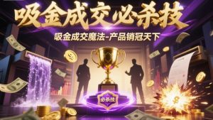 吸金成交必杀技,吸金成交魔法-产品销冠天下-泱泱学习社