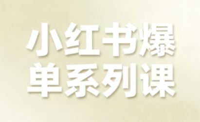 小红书爆单系列课，聚焦小红书电商全链路增长-泱泱学习社