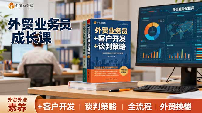 外贸业务员成长课：职业素养+客户开发+谈判策略、掌握全流程外贸技能-泱泱学习社
