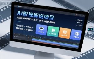 AI影视解说项目，电影解说爆款制作全流程，新手也能快速掌握-泱泱学习社