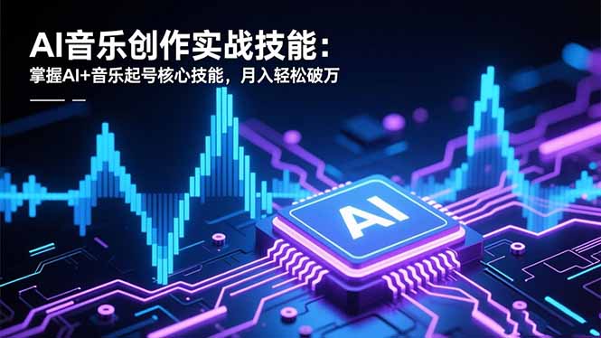 AI音乐创作实战技能:掌握AI+音乐起号核心技能,月入轻松破万-泱泱学习社