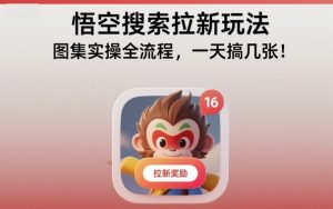 悟空搜索拉新玩法，图集实操全流程，一天搞几张-泱泱学习社