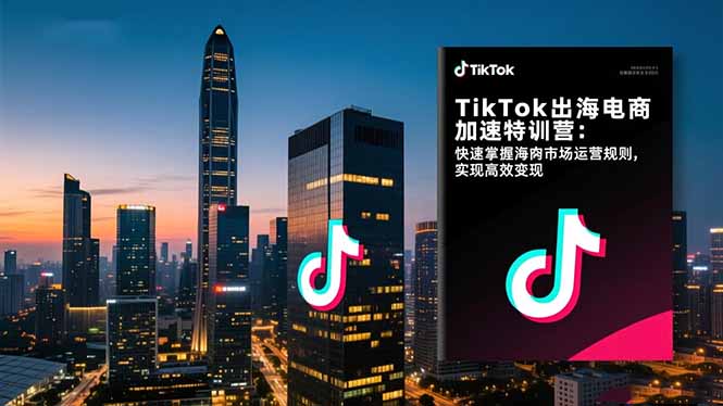 TikTok出海电商加速特训营:快速掌握海外市场运营规则,实现高效变现-泱泱学习社
