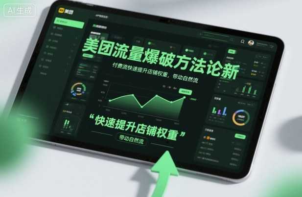 美团流量爆破方法论，付费流快速提升店铺权重，带动自然流-泱泱学习社