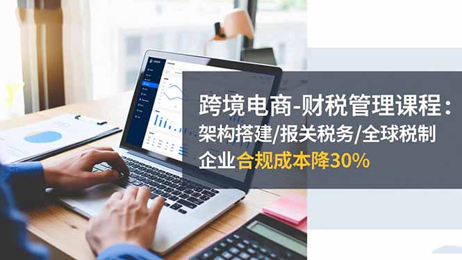 跨境电商-财税管理课程:架构搭建/报关税务/全球税制,企业合规成本降30%-泱泱学习社