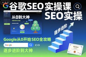 谷歌SEO实操课,Google从0开始SEO全攻略,逐步进阶到大神-泱泱学习社