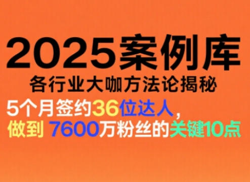 2025案例库,收录各行业大咖的方法论,各行业大咖方法论揭秘-泱泱学习社