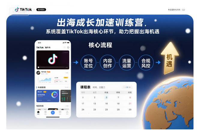 出海成长加速训练营,系统覆盖TikTok出海核心环节,助力把握出海机遇(更新)-泱泱学习社