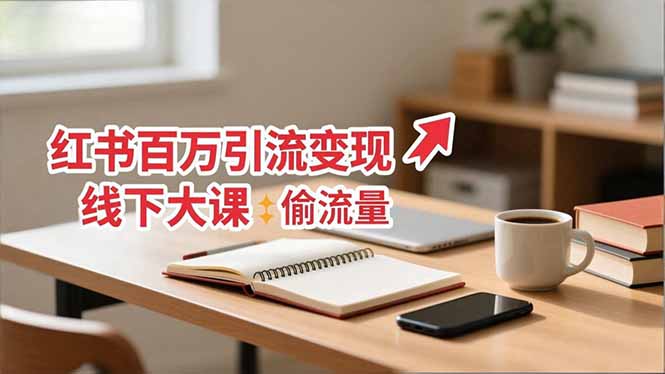 小红书百万引流变现-11月线下大课:分享从0到百万引流路径,手把手教偷流量、拿结果-泱泱学习社