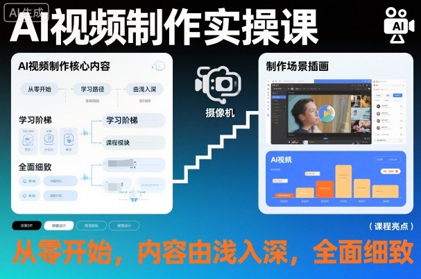 AI视频制作实操课,从零开始,内容由浅入深,全面细致-泱泱学习社