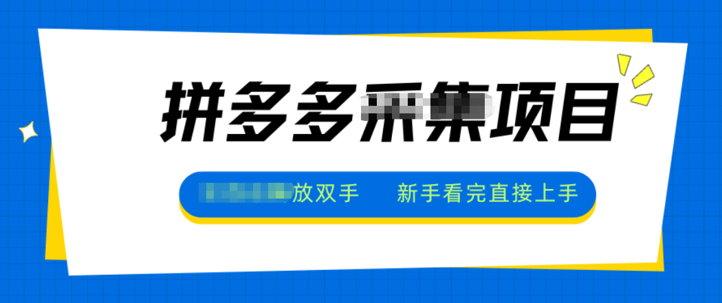 拼多多电商采集,一小时50+,操作简单,零投资-泱泱学习社