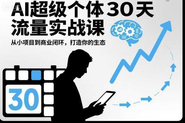 AI超级个体30天流量实战课，从小项目到商业闭环，打造你的生态-泱泱学习社
