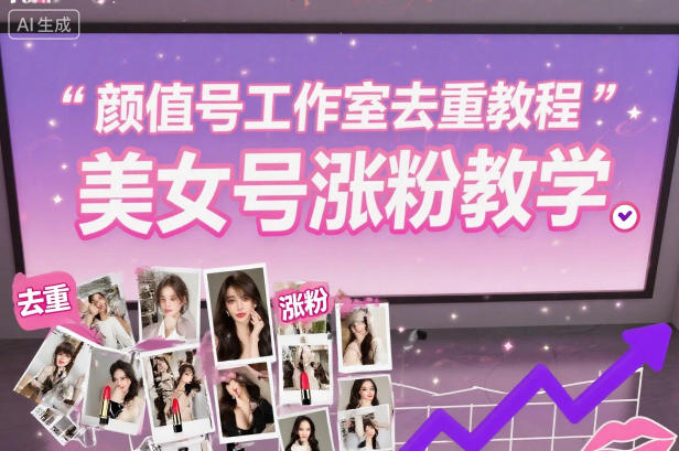 颜值号工作室去重教程，美女号涨粉教学-泱泱学习社