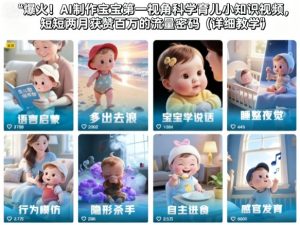 爆火！AI制作宝宝第一视角科学育儿小知识视频，短短两月获赞百万的流量密码(详细教学)-泱泱学习社