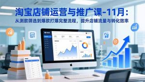 淘宝店铺运营与推广课-11月:从测款筛选到爆款打爆完整流程,提升店铺流量与转化效率-泱泱学习社