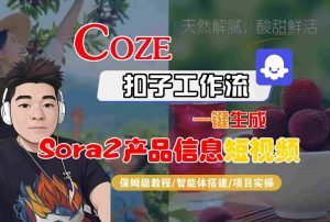 Coze扣子智能体工作流一键生成“SORA2产品信息“短视频,全流程保姆级教学-泱泱学习社
