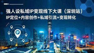 强人设私域IP变现线下大课(深圳站-泱泱学习社