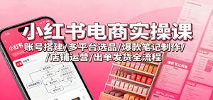 小红书电商实操课:账号搭建/多平台选品/爆款笔记制作/店铺运营/出单发货全流程-泱泱学习社