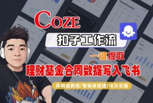 Coze扣子智能体工作流一键提取理财基金合同数据写入飞书,全流程保姆级教学-泱泱学习社