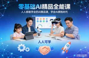 零基础AI精品全能课，人人都能学会的AI精品课，学会AI拥抱时代-泱泱学习社