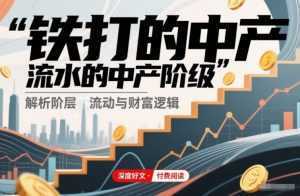 付费文章：铁打的中产，流水的中产阶级-泱泱学习社