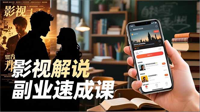 Tk影视解说副业速成课,软件安装、全流程实操、爆款预设,新手两周变现-泱泱学习社