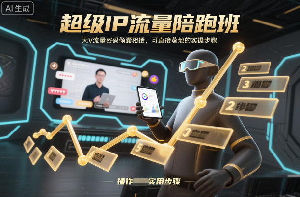 超级IP流量陪跑班,大V流量密码倾囊相授,可直接落地的实操步骤-泱泱学习社