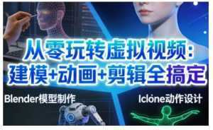从零玩转虚拟视频：建模+动画+剪辑全搞定，轻松创作出专业级的虚拟视频内容-泱泱学习社